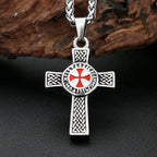 Cross Shield Pendant — Stainless Steel