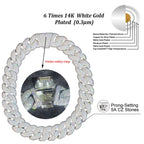 Luxury Jewelry 24mm Chain Men Iced Out Bling CZ Silver/ Rapper Hip Hop Thick Cuban Link Necklace Gift for Him