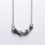 Victorian Mourning Hands Pendant Necklace, Gothic Mourning Jewelry, Y2k Women Fashion Charm Statement Women Gift
