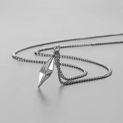 Faceted Stainless Steel Necklace