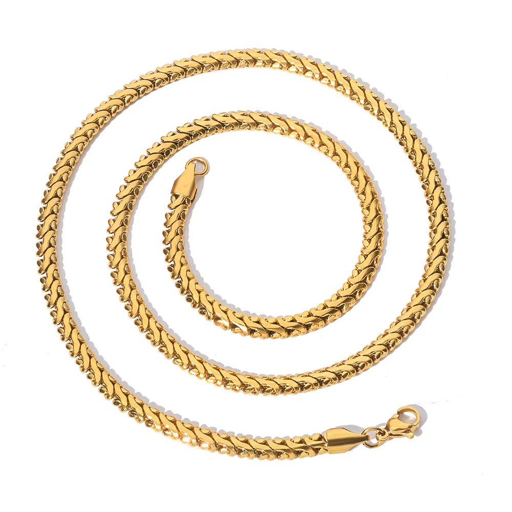 Black Cuban Chain Necklace 18K PVD 4MM