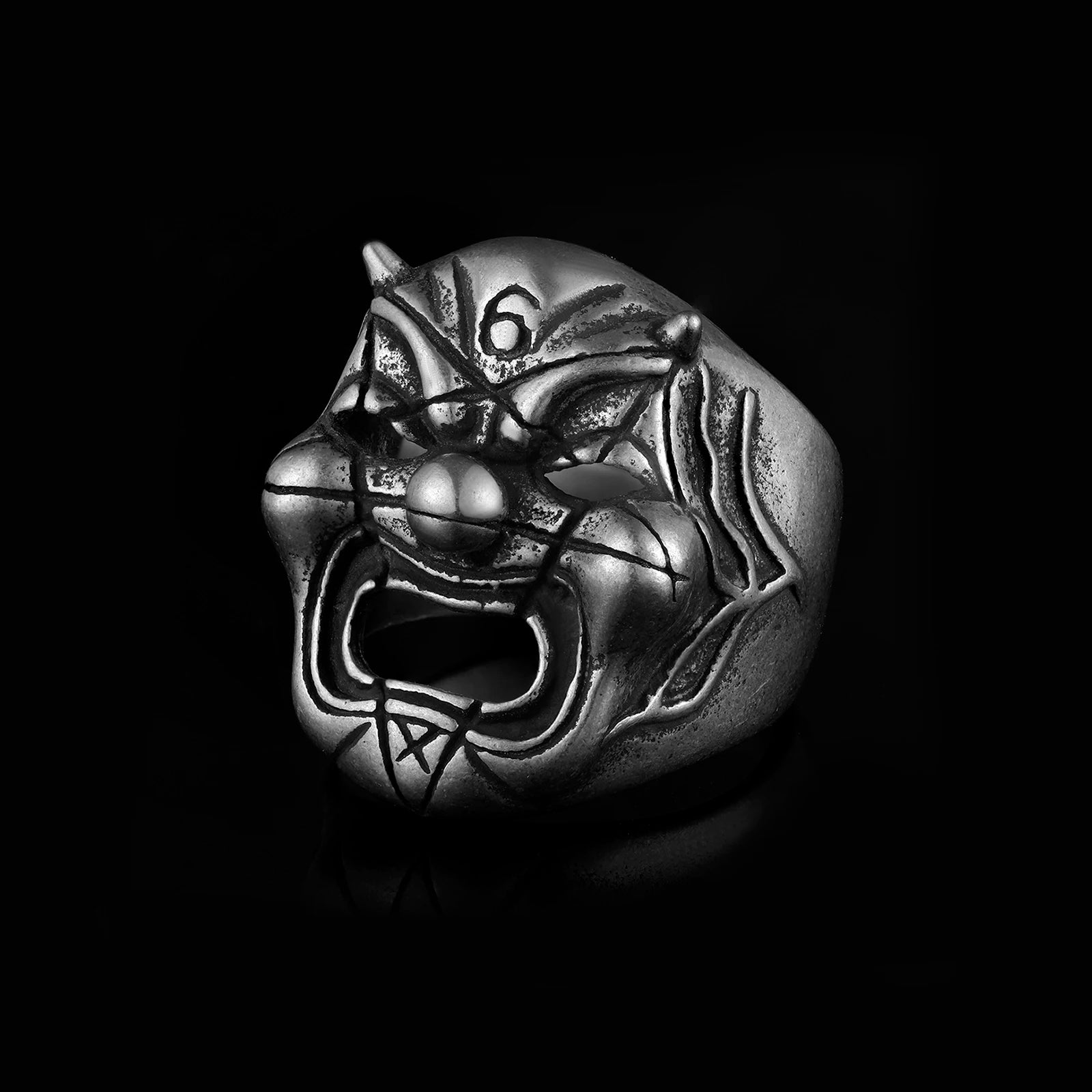 Men's Calvarium Skull Ring Gothic 316L Stainless Steel Biker Ring Motorcycle Band jewellery Party Gift OSR734
