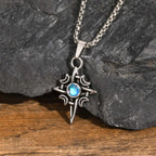 Moonstone Viking Knot Pendant — Stainless