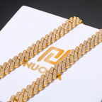 Iced Out Cuban Chain Necklace Stainless Steel 8MM