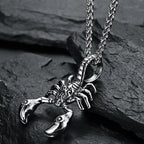Gothic Retro Scorpion Pendant Necklace Punk Hip Hop Animal Insect Scorpion Stainless Steel Biker Necklace Men Jewelry