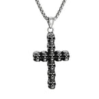 Cross Skull Steel Pendant European American Retro