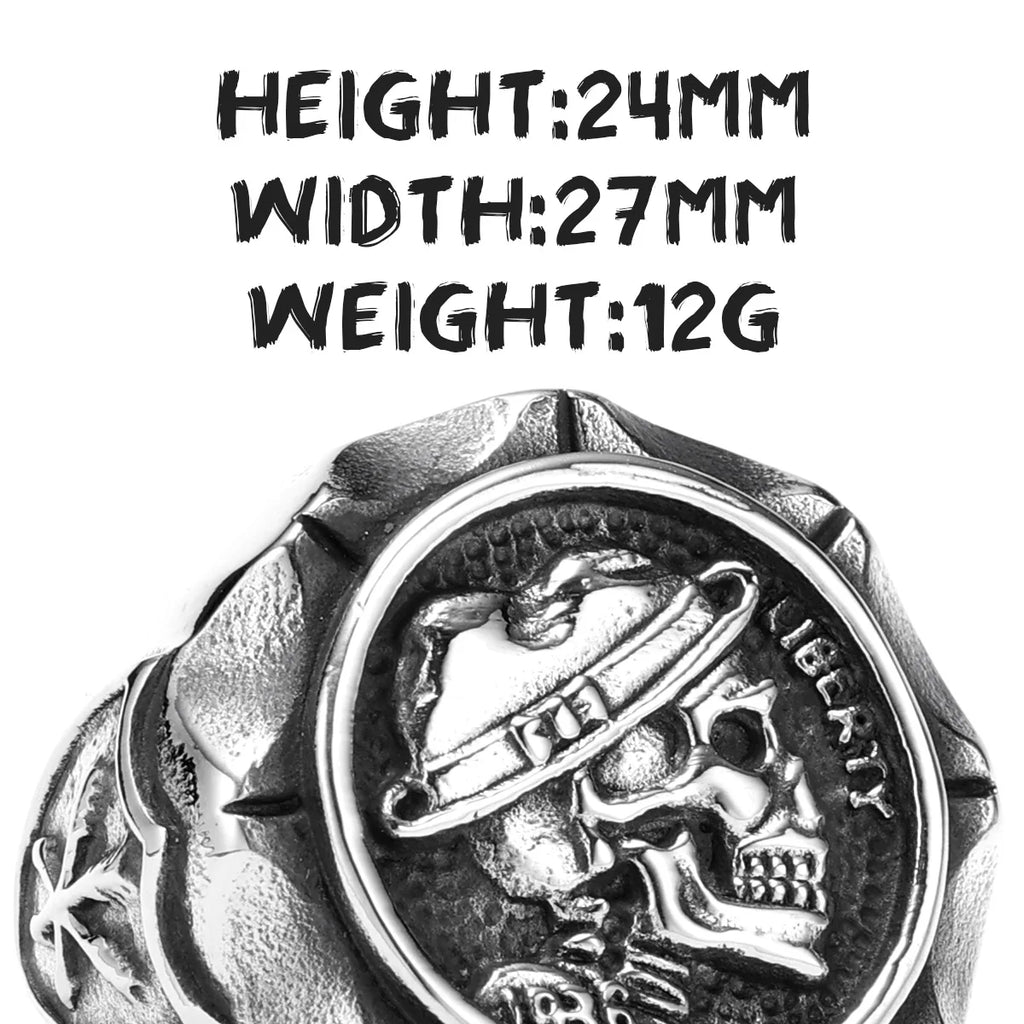 Retro Skull Ring — Stainless Steel