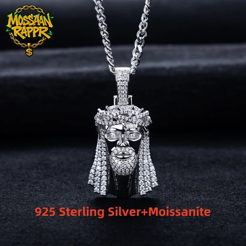 Iced Out Jesus Pendant — 925 Silver