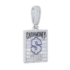 New Hip Hop Money Pendant Necklace Gold Color Iced Out Bling CZ Cubic Zirconia Letters Rich Dollar Charm Men Women