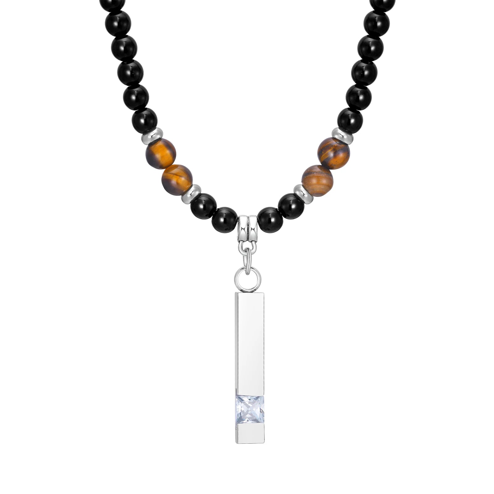 Tibetan Phurba Dagger Stone Necklace — Stainless Steel