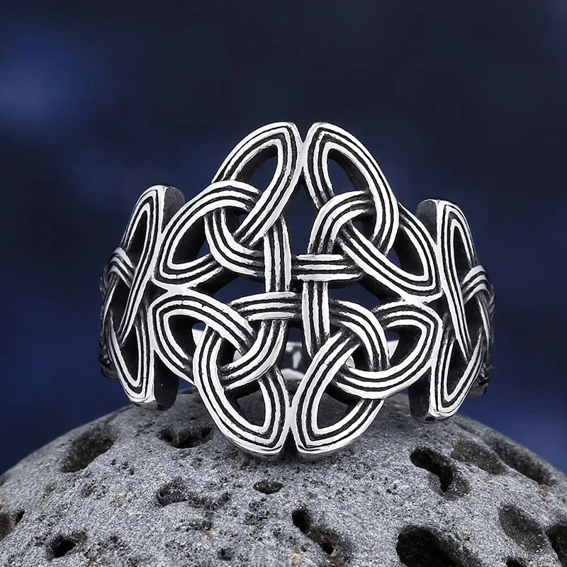 Celtic Knot Ring Polished Vintage for Men — 316L Stainless Steel