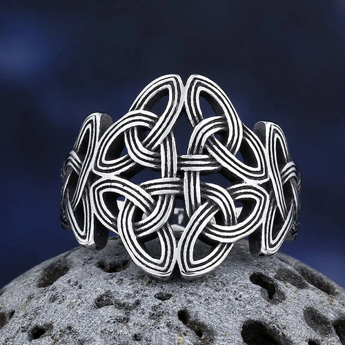 Celtic Knot Ring Polished Vintage for Men — 316L Stainless Steel