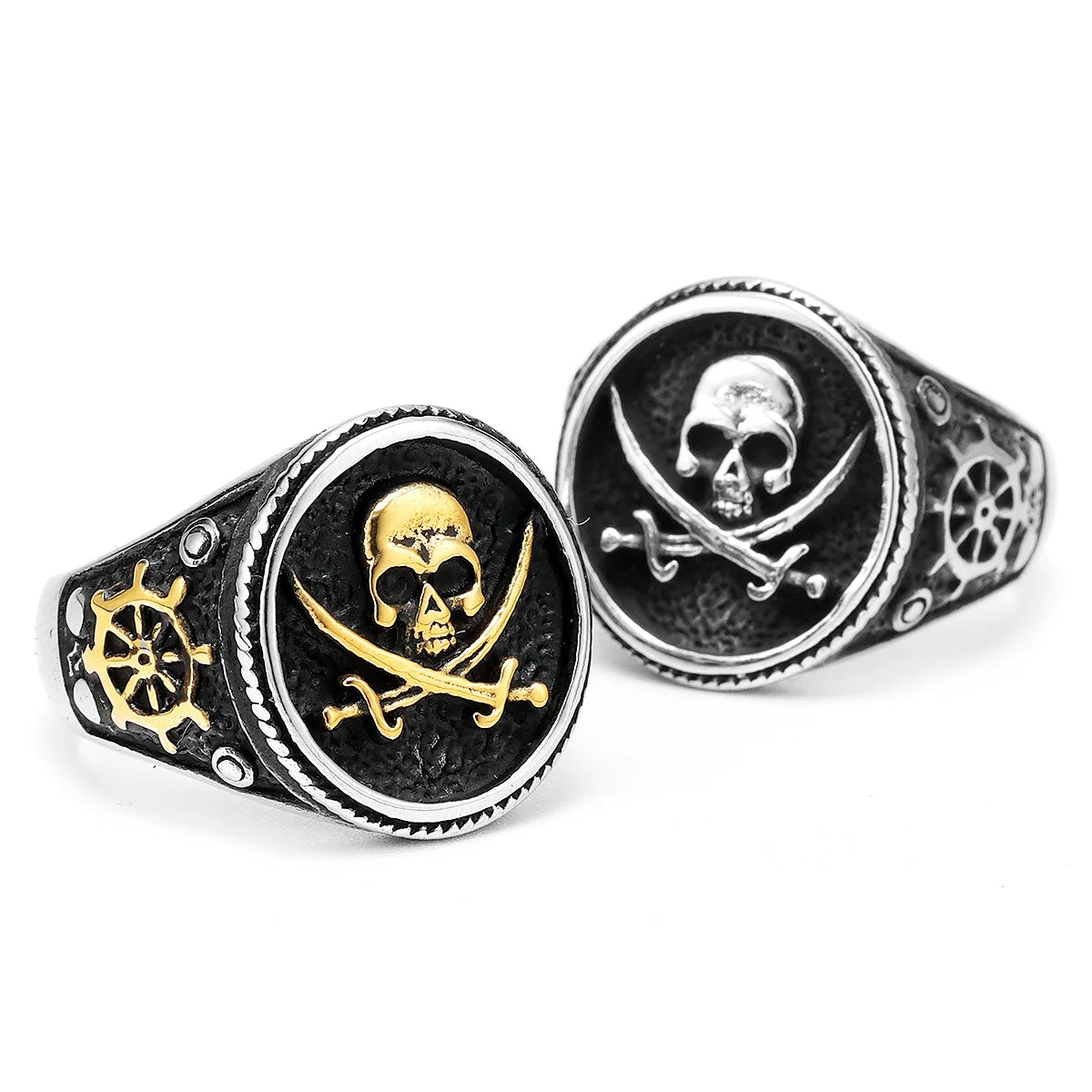 Pirate Skull Ring — Stainless Steel
