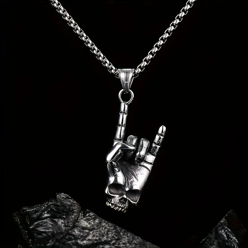 Skull Pendant Necklace — Gothic Statement