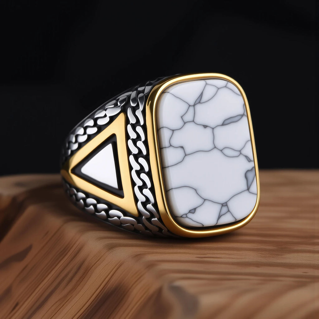 R3427 Men's High Quality 316L Stainless Steel Variety Onyx Rings Fashion Trend Jewelry