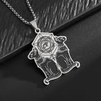 Eye of Horus Moon Goddess Bastet Stainless Steel Necklace for Men Women Mystical Ancient Egyptian Amulet Jewelry Gift