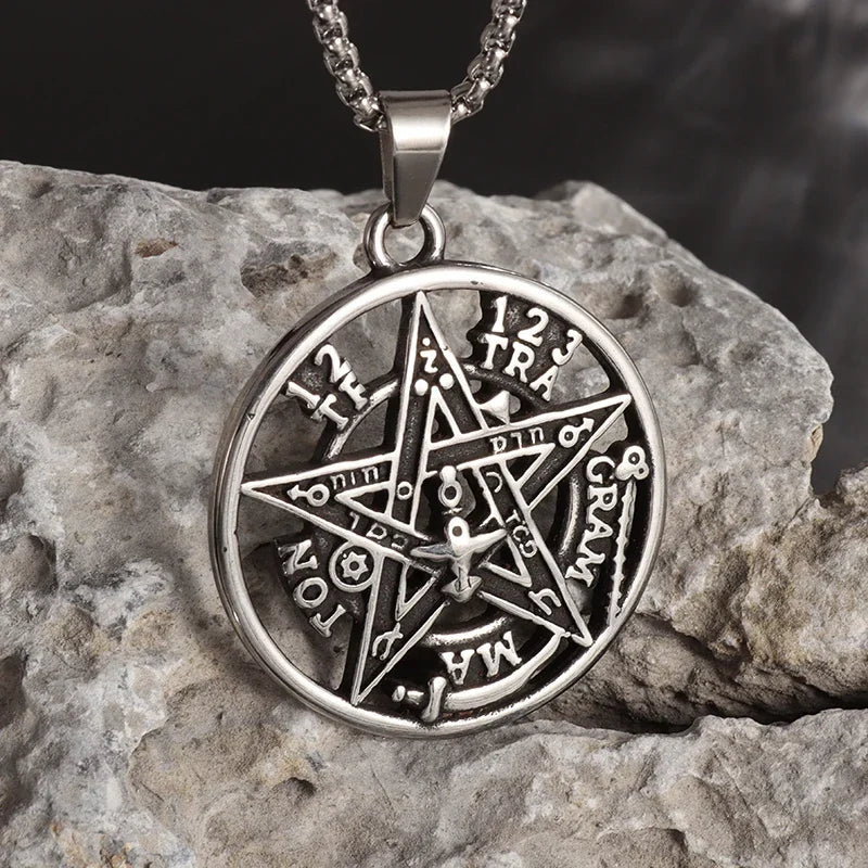 Witchcraft Pentagram Pendant Necklace — Stainless Steel