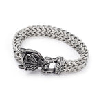 Wolf Viking Steel Bracelet Vintage Head Bangles