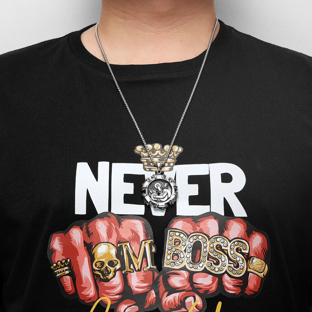 steampunk Mechanical Gear Gothic Skull Stainless Steel Men Women Necklaces Pendants Chain Punk Jewelry Creativity Gift Wholesale