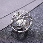 Vintage Astronomical Ball Alloy Men's and Women's Rings Creative Complex Rotating Cosmic Ring Deformable Rotating Ring