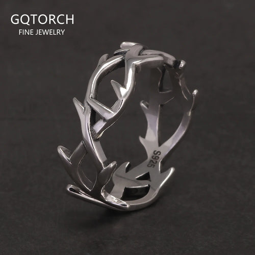 925 Sterling Silver Gothic Thorn Spike Ring
