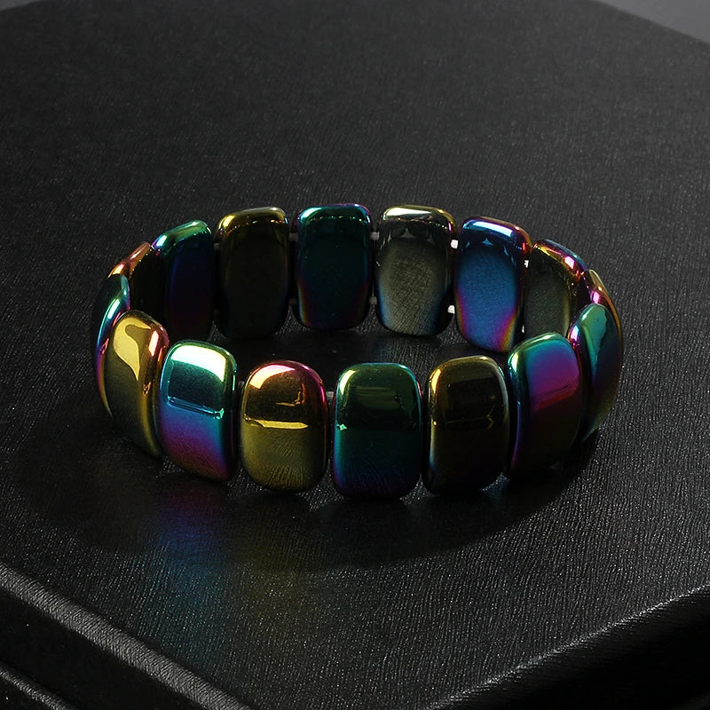 Fashion Wave Hematite Magnetic Bracelet Men Original Beaded Hematite Energy Bracelets for Women Positive Energy Jewelry
