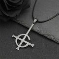 Cross Ghost Band Chain Necklace — Stainless Steel