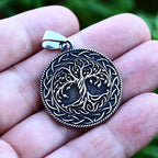 Vintage Classic Stainless Steel Viking Tree of Life Pendant Necklace For Men Fashion Nordic Vienna Yggdrasil Jewelry Wholesale