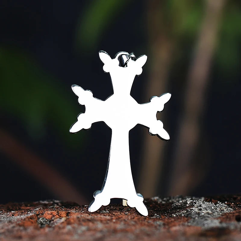 Fashion 316L Stainless Steel Armenian Orthodox Cross Pendant Necklace Party Chain Couples Jewelry Gifts For Man Women