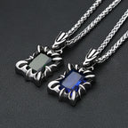 Stone Stainless Steel Pendant Necklace
