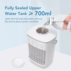 Desktop Air Conditioner Fan Portable Air Cooler Fan With LED Night Light Humidifier Mini Water & Ice Cooling Fan For