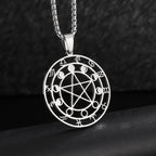 Flower of Life Chakra Spirituality Stainless Steel Necklace Archangel Sacred Geometry Metatron Necklace Pendant Solomon Jewelry