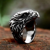 Vintage Viking Eagle Biker Ring — Stainless Steel