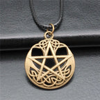 Pentagram Pendant Necklace for Men 45cm Chain