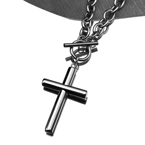 Cross Jesus Christ Steel Pendant Christian Punk