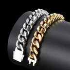 Stainless Steel Cuban Bracelet Iced Out Miami