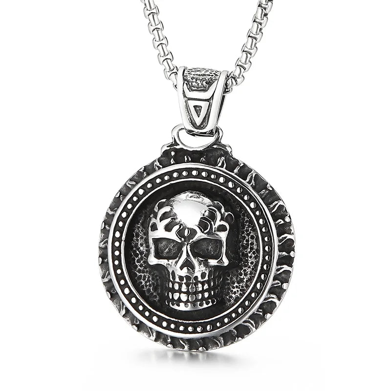 Skull Lion Tiger Pendant Necklace — Stainless Box
