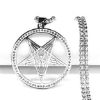 Skull Star Silver Pendant Necklace — Stainless Steel