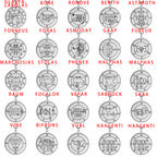 LIKGREAT Stainless Steel Lesser Key of King Solomon Occult Sigil 72 Demon Medalion Necklace for Men Women Pagan