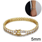 Iced Out Tennis Bracelet Stainless Steel 10/12MM