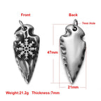 Stainless Steel Viking Norse Pendant for Necklace DIY Accessories Jewelry Making Findings Men Charm Supplies Punk Axe