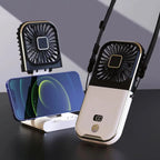 3000mAh battery powered mini outdoor portable USB neck fan rechargeable 180 ° folding wireless desktop fan，gift