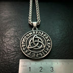 Viking Rune Triquetra Pendant Necklace — 316L Stainless Steel