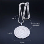 Lotus Mandala Pendant Necklace — Stainless