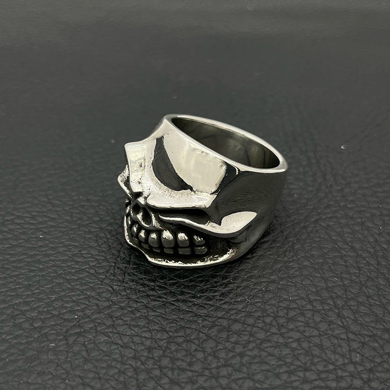 Goth Grunge Skull Ring for Men — Sizes 8 to 12
