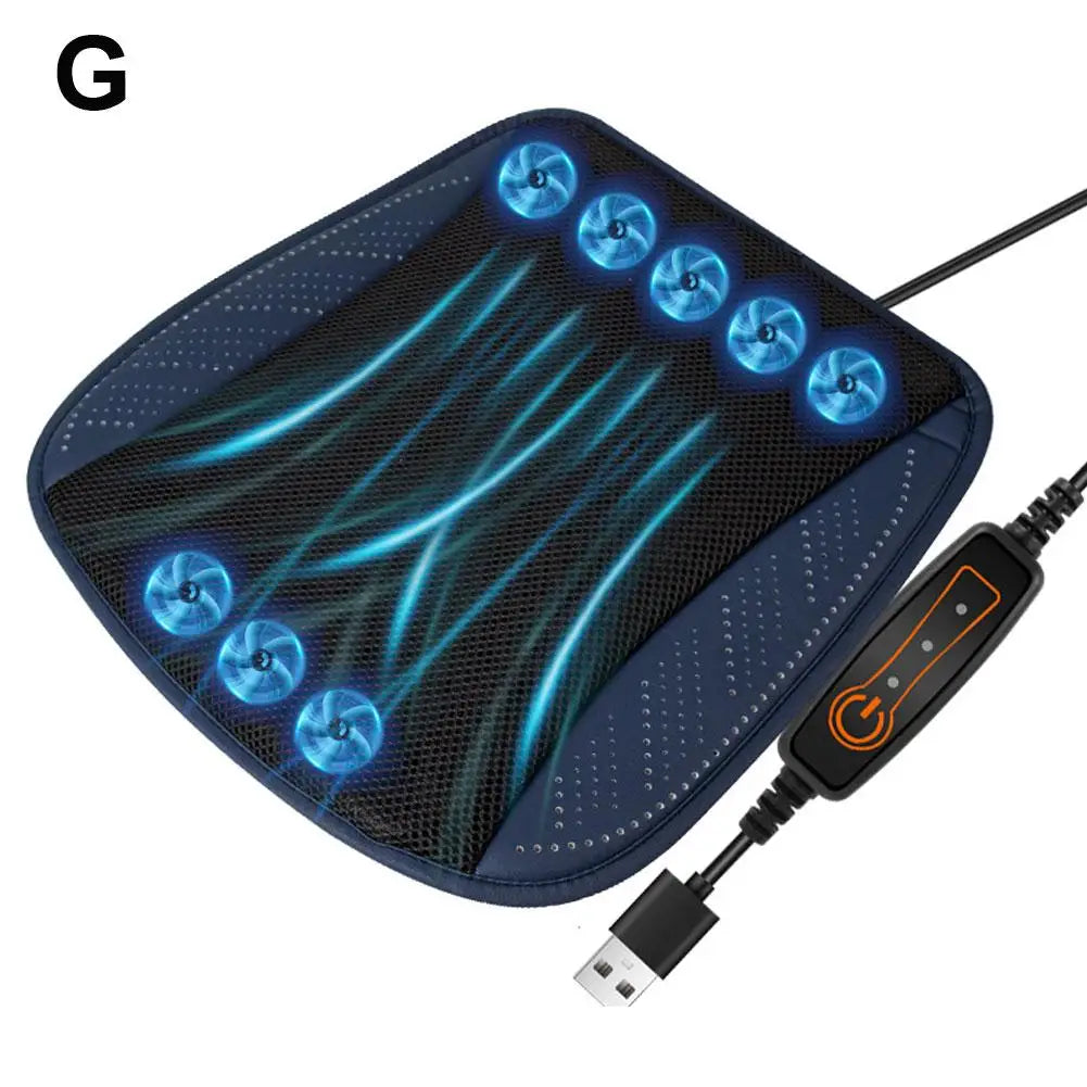 Universal Car Seat Summer Cool Air Seat Cushion With 8/5 USB Fans Fast Blowing Ventilation Seat Cooling Refrigerated