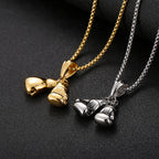 Boxing Glove Pendant Necklace - 304 Stainless Steel - KP42085-BD