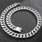 Mens Necklaces Brushed Gold Color Stainless Steel 20MM Wide Curb Chain Tight Cuban Link HipHop Neck Chains for Men