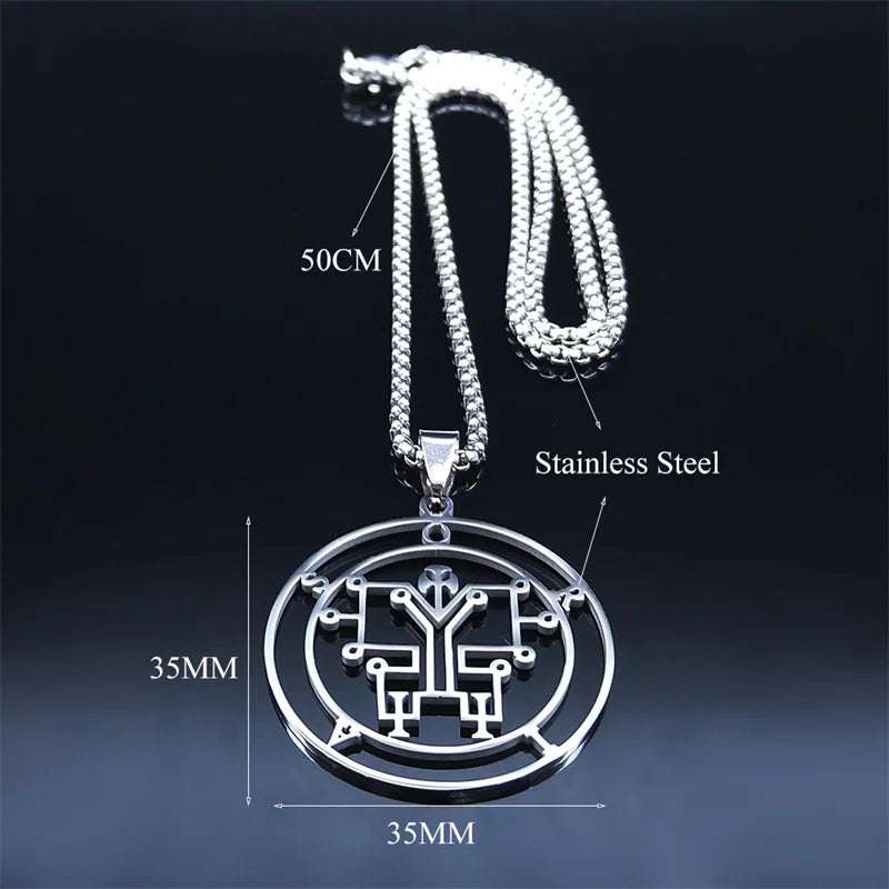 Demon Silver Pendant Seal Orias Women/men Satan