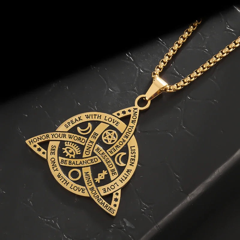 Celtic Trinity Knot Pendant Necklace — Zinc Alloy